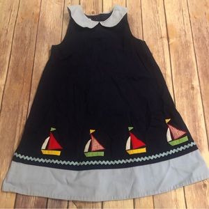 Betti Terrell sailboat fine cord dress